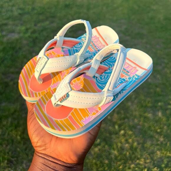 Reef‎ Little Ahi Toddler Flip Flop Beach Sandals Size 7/8 - Picture 11 of 12